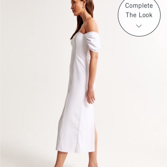 NWT Abercrombie White Off the Shoulder Dress - Picture 4 of 10